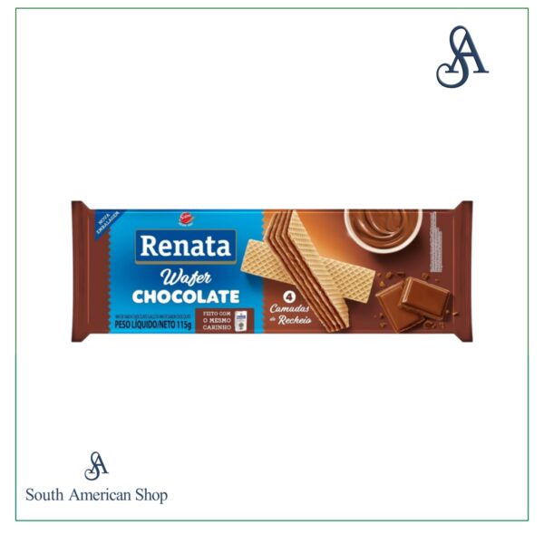 Biscoito Wafer Recheio de Chocolate 115gr - Renata