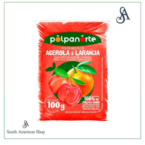 Polpa de Acerola e Laranja 100g - Polpa Norte